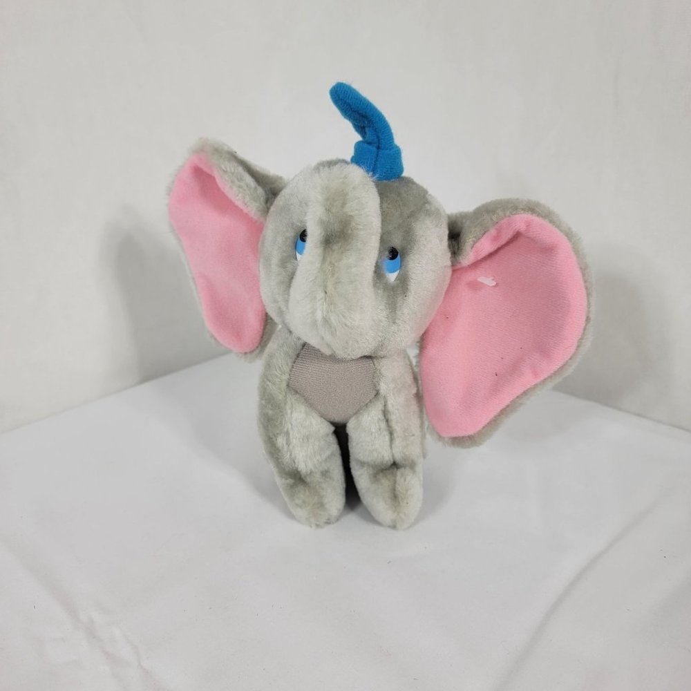 Vintage Disneyland Walt Disney World Dumbo Elephant 8" Plush Stuffed Animal Toy